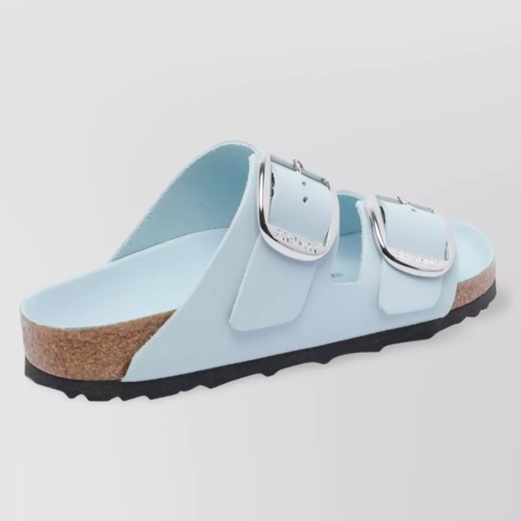 Size 5-5.5 🆕️ Birkenstock Women's Arizona Big Buckle Natural Leather Baby Blue - Picture 3 of 12